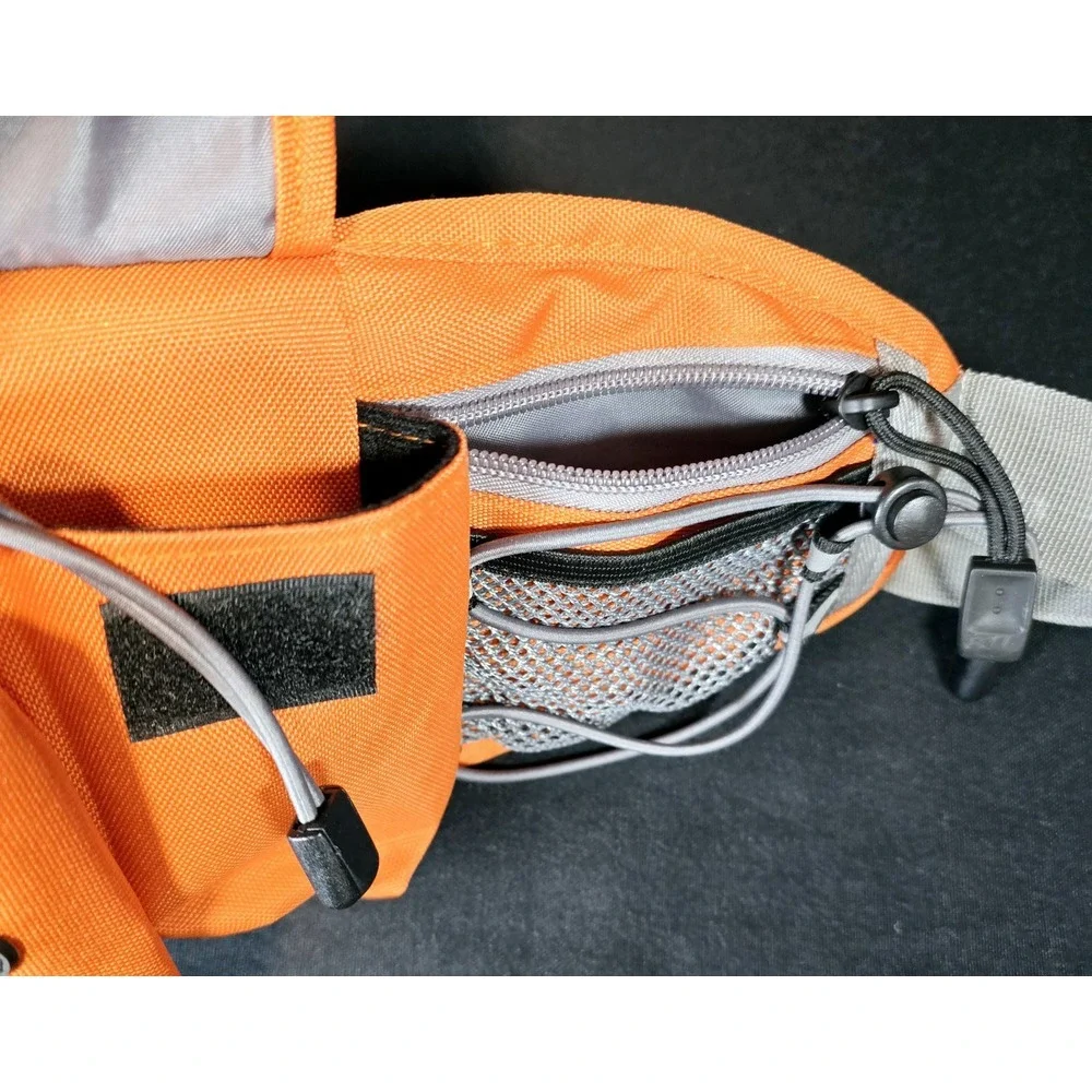 Sunhiker Fanny Pack Waist Pack Orange Multi Pockets Zip Hiking Walking‎ Running